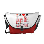 La bolsa de mensajero del chica del póker bolsas de mensajería