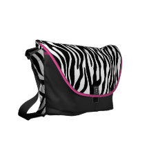 La bolsa de mensajero del estampado de zebra el | bolsas de mensajeria
