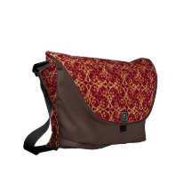 La bolsa de mensajero del racimo de la baya - rojo bolsa de mensajeria 