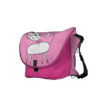 La bolsa de mensajero del rosa del gato del baile bolsa messenger