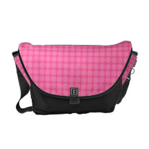 La bolsa de mensajero femenina de los lunares rosa bolsas de mensajeria