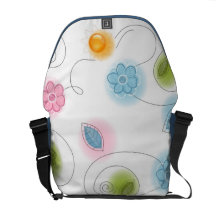 La bolsa de mensajero floral de la decoración bolsa messenger