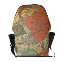 La bolsa de mensajero floral del carrito de los re bolsa de mensajeria 