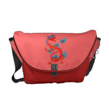 La bolsa de mensajero fresca roja del carrito de l bolsas de mensajería