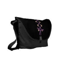 La bolsa de mensajero gótica negra del carrito cer bolsa de mensajería