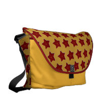 La bolsa de mensajero grande roja estrellada bolsas de mensajeria