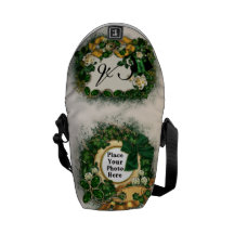La bolsa de mensajero irlandesa de la plantilla ce bolsas messenger