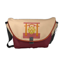 La bolsa de mensajero japonesa del escudo del gong bolsas de mensajería