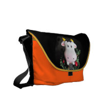 La bolsa de mensajero linda del carrito de la vaca bolsa de mensajeria 