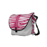La bolsa de mensajero personalizada cebra rosada d bolsa messenger