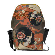 La bolsa de mensajero personalizada del chica del  bolsas messenger