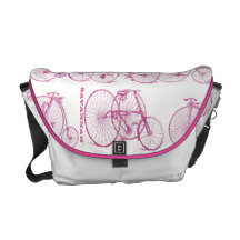 La bolsa de mensajero personalizada rosa de la bic bolsas de mensajeria