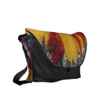 La bolsa de mensajero, pintura de la flor del Grun Bolsa De Mensajería