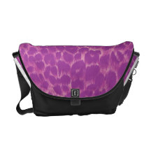 La bolsa de mensajero púrpura del modelo del leopa bolsa messenger