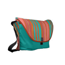 La bolsa de mensajero rayada de los colores al sud bolsa messenger
