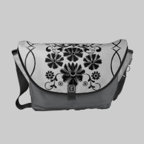 La bolsa de mensajero retra del damasco bolsas messenger