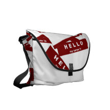 La bolsa de mensajero (roja) de la marfil de Merha Bolsas De Mensajería