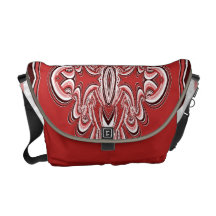 La bolsa de mensajero roja real del carrito bolsas de mensajeria