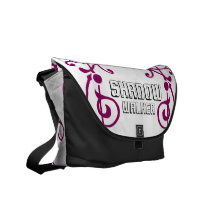 La bolsa de mensajero (Rojo-Violeta) de la marfil  Bolsas Messenger