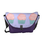 La bolsa de mensajero rosada de las magdalenas bolsas de mensajería