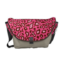 La bolsa de mensajero rosada del leopardo bolsa de mensajeria 
