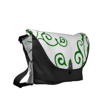La bolsa de mensajero (verde) de la marfil del cir bolsas messenger