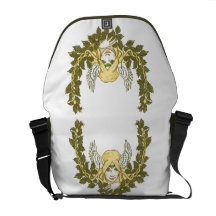La bolsa de mensajero verde de señora Rickshaw Bolsa De Mensajería