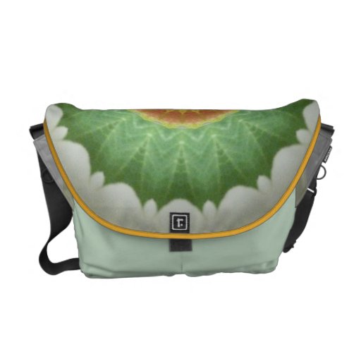 La bolsa de mensajero verde del caleidoscopio bolsas messenger
