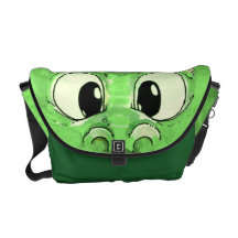 La bolsa de mensajero verde del monstruo del bebé bolsa de mensajeria 