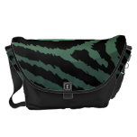 La bolsa de mensajero verde elegante del estampado bolsa messenger