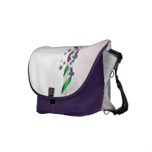 La bolsa de mensajero violeta del carrito del prim bolsas de mensajería