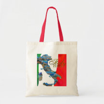 La "bota italiana " bolsa lienzo