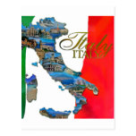 La "bota italiana " postales