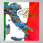 La "bota italiana " posters