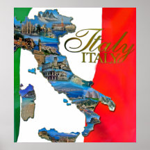La "bota italiana " posters