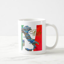 La "bota italiana " tazas