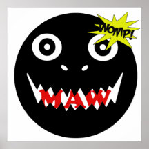 ¡La cabeza del estómago consigue womped! Posters