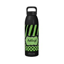 La cal, negro, la cebra blanca raya la botella de  botella de agua reutilizable