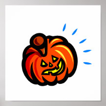 la calabaza gruesa sonriente levanta puntos del az posters