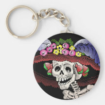 La Calavera Catrina en color Llaveros