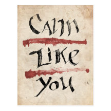 La calma tiene gusto de usted postales