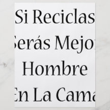 La Cama del En del Si Reciclas Seras Mejor Hombre Tarjetón