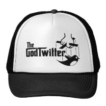 La camiseta de GodTwitter, negra Gorro
