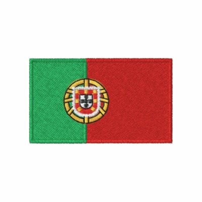 La camiseta de los hombres bordados bandera de Por