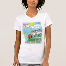 La camiseta del viaje por carretera de familia del