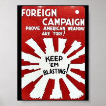 La campaña extranjera prueba que las armas america posters