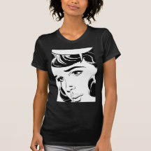La cara de la mujer camiseta