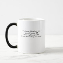la cara de santa, Santa dice: Para el momento en q Tazas