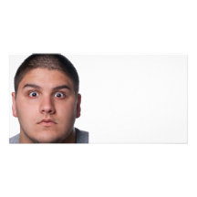 La cara del hombre sorprendido tarjeta personal