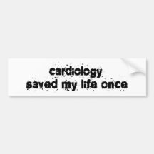 La cardiología ahorró mi vida una vez etiqueta de parachoque
